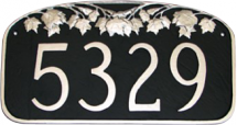 Maple Leaf Address Plaque