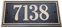 Large Double Border Address Plaques (Brass)