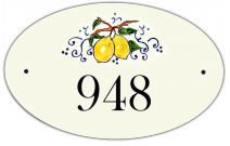 Lemons Oval House Number Signs