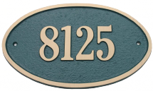 Large Oval Address Plaques (Brass)