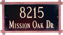 Mission Oak Address Plaque