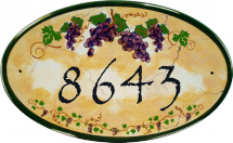 Oval Italian Vineyard Address Plaque