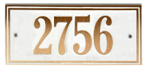 Small Double Border Address Plaques (Brass)
