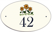 Daisy Oval House Number Signs
