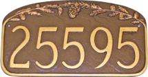 Pine Cone Address Plaque