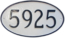 Large Oval Address Plaque