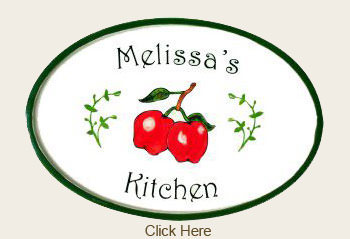Ceramic Kitchen Plaques - Apples