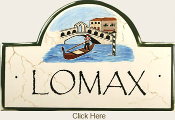 Venice Gondola House Number Plaque