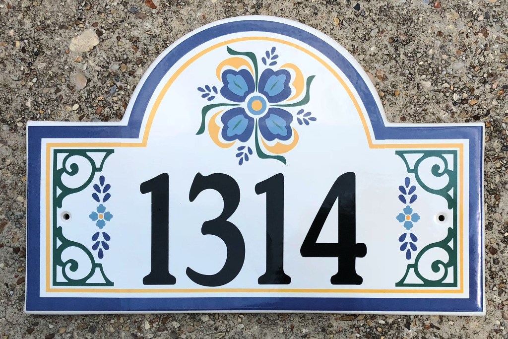 Spanish Style House Number Plaque