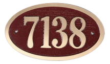 Small Oval Address Plaques (Brass)