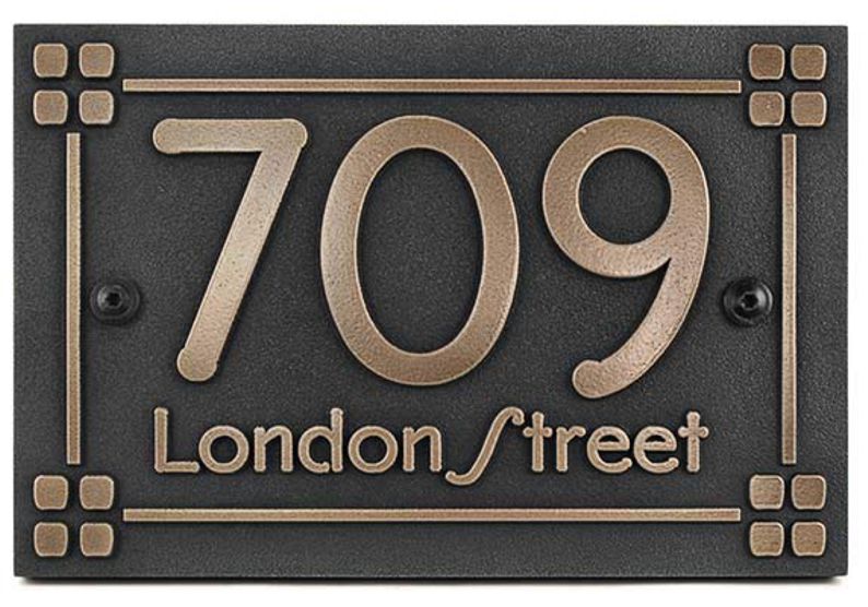 Modern House Numbers  Address Plaque