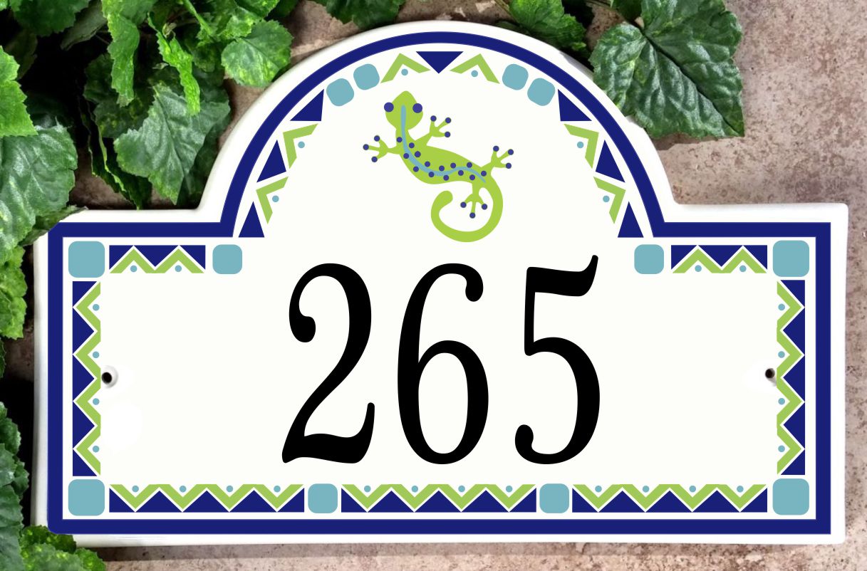 Gecko Address House Number Plaque