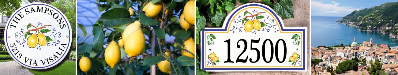 Lemons Address House Number Plaques