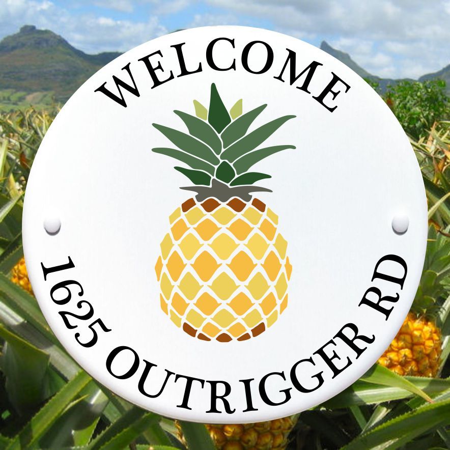 Pineapple Address Plaque