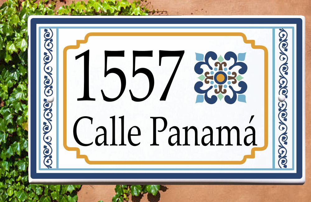 Santa Fe Address Plaque House Number Sign