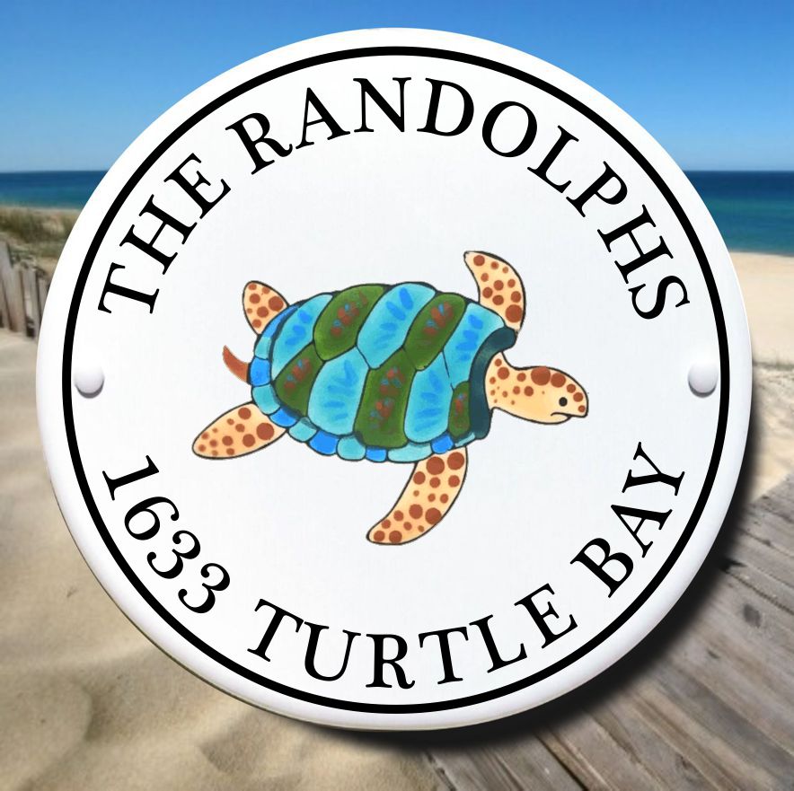 Sea Turtle Address Sign