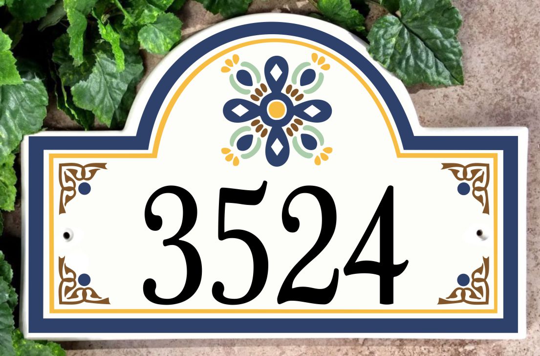 Talavera Style Address Plaques